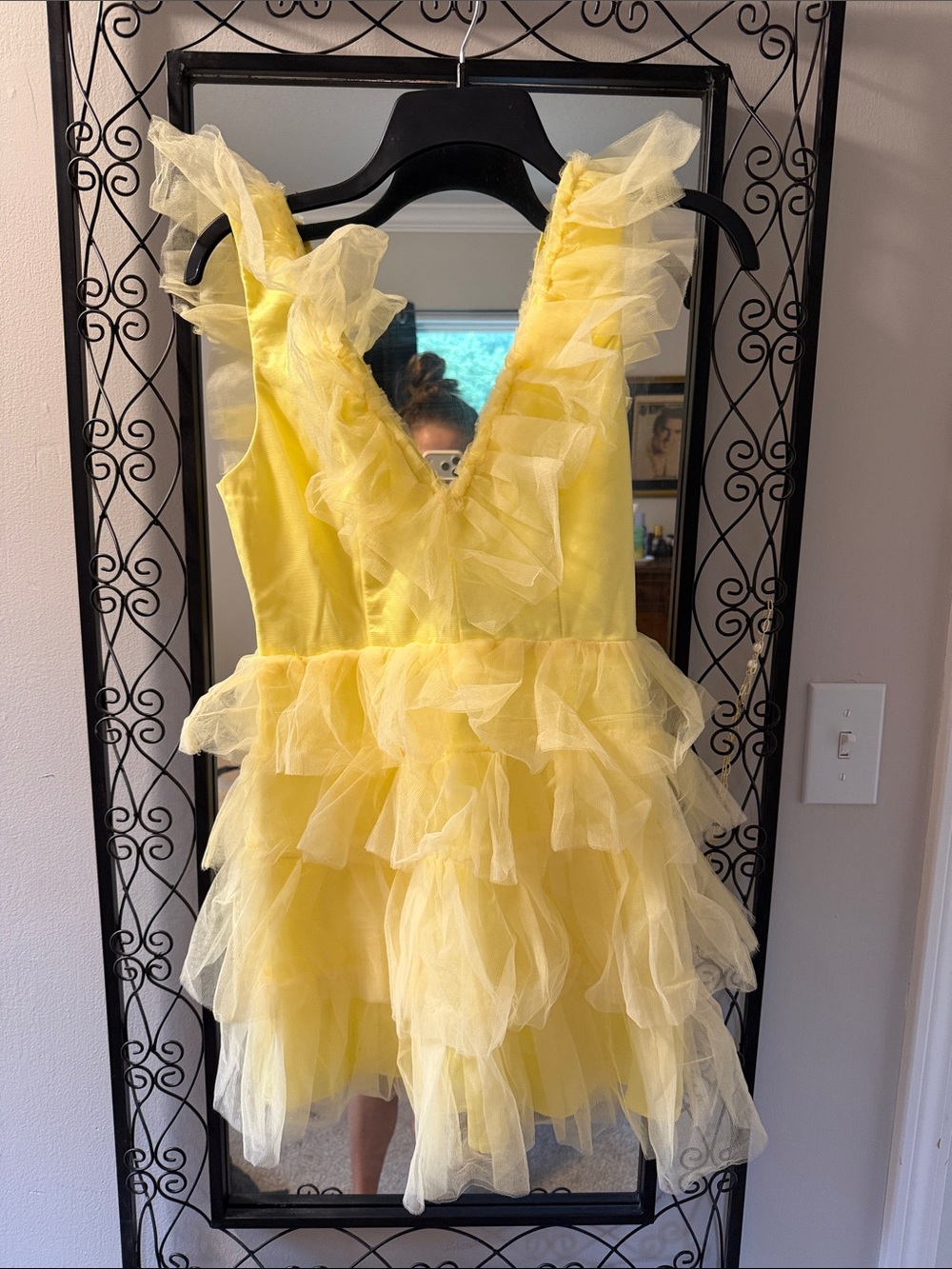 Lulus Yellow Ruffle Tulle ' Dress